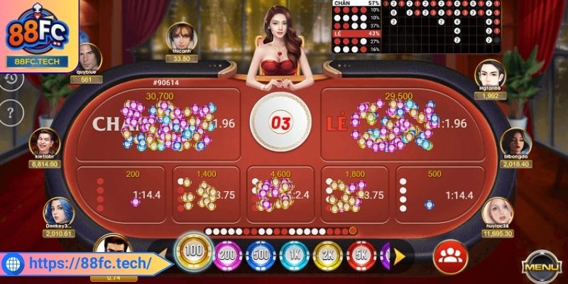 Quan sát lịch sử kết quả mỗi lần xóc đĩa